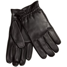 58%OFF メンズカジュアル手袋 （男性用）裏地フリース - 袖口ギャザー付きレザーグローブ Leather Gloves with Gathered Cuffs - Fleece Lining (For Men)画像